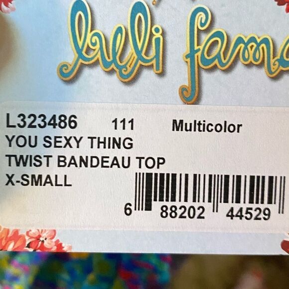 Luli Fama You Sexy Thing Twist Bandeau Bikini Top nwt - Picture 8 of 9